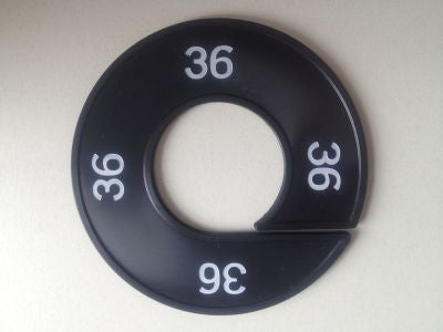 Klika - Größenring schwarz/weiß 36