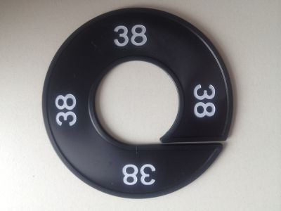 Klika -  Maatring 9cm zwart/wit 38