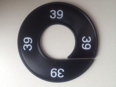 Klika -  Maatring 9cm zwart/wit 39