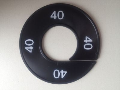 Klika -  Maatring 9cm zwart/wit 40