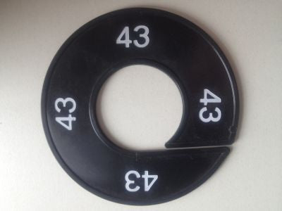 Klika -  Maatring 9cm zwart/wit 43