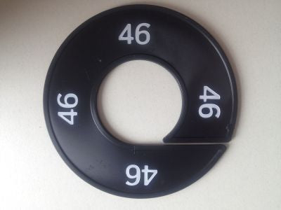 Klika -  Maatring 9cm zwart/wit 46