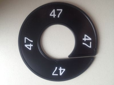 Klika -  Maatring 9cm zwart/wit 47