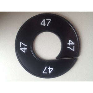 Klika -  Maatring 9cm zwart/wit 47