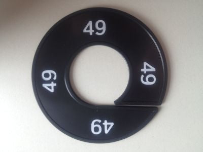 Klika -  Maatring 9cm zwart/wit 49