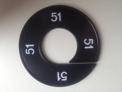 Klika -  Maatring 9cm zwart/wit 51