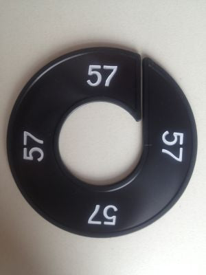 Klika -  Maatring 9cm zwart/wit 57