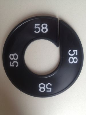 Klika -  Maatring 9cm zwart/wit 58