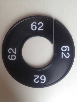 Klika -  Maatring 9cm zwart/wit 62