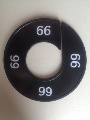 Klika - Größenring schwarz/weiß 66