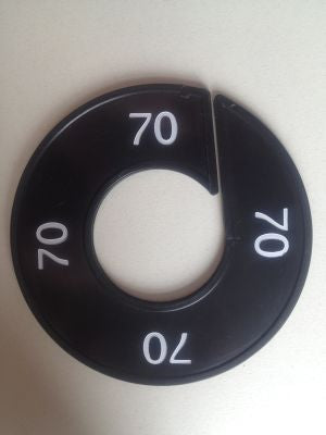 Klika -  Maatring 9cm zwart/wit 70
