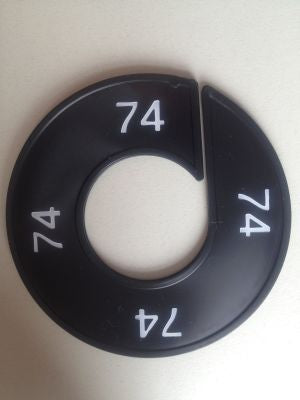 Klika -  Maatring zwart/wit 74