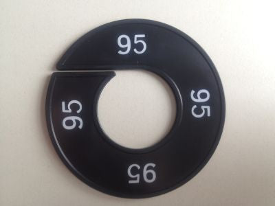 Klika -  Maatring 9cm zwart/wit 95