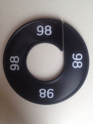 Klika -  Maatring 9cm zwart/wit 98