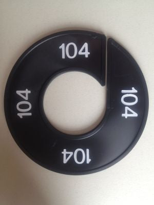 Klika -  Maatring 9cm zwart/wit 104
