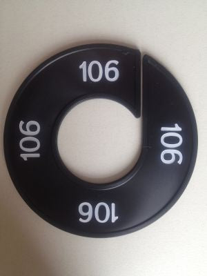 Klika - Größenring schwarz/weiß 106