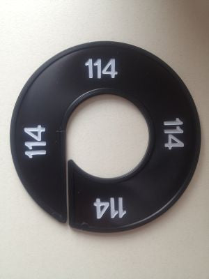 Klika -  Maatring 9cm zwart/wit 114