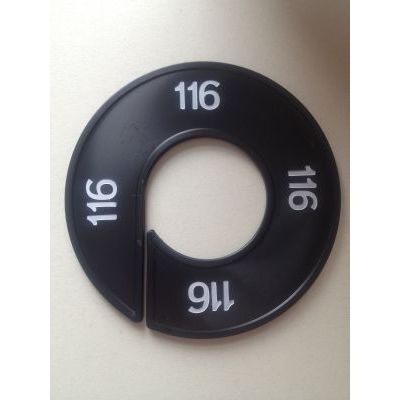 Klika -  Maatring 9cm zwart/wit 116