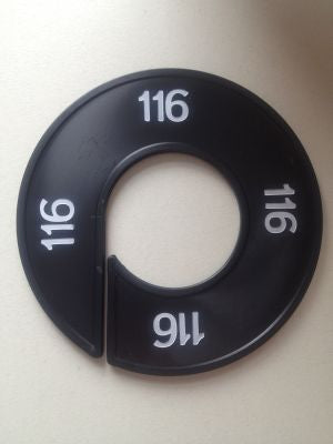 Klika -  Maatring 9cm zwart/wit 116