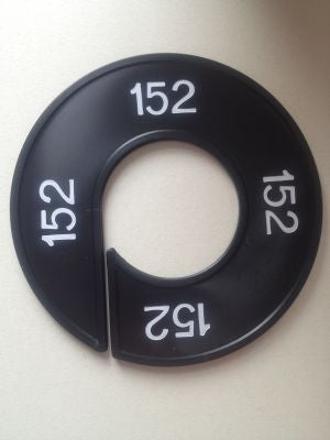 Klika -  Maatring 9cm zwart/wit 152