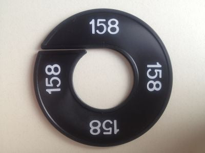 Klika -  Maatring 9cm zwart/wit 158