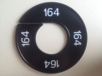 Klika -  Maatring 9cm zwart/wit 164
