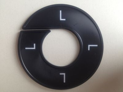 Klika -  Maatring 9cm zwart/wit L