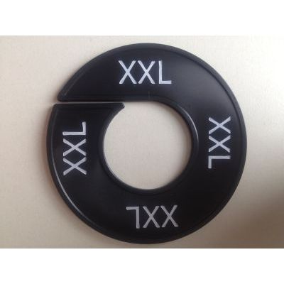 Klika -  Maatring 9cm zwart/wit XXL