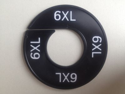 Klika -  Maatring 9cm zwart/wit 6XL