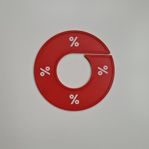 Klika -  Maatring 9 cm rood/wit %