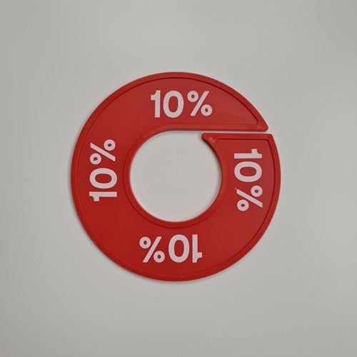 Klika - Taille bague rouge/blanc 10%