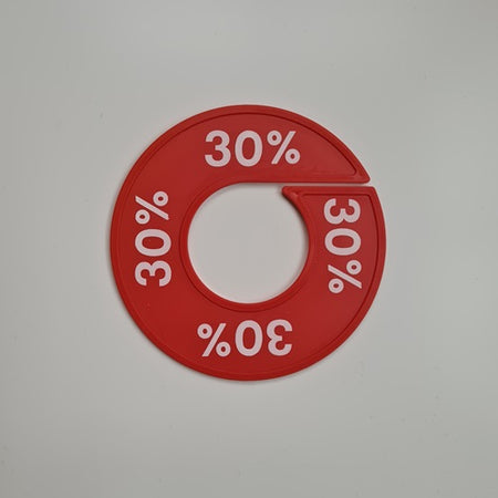 Klika - Taille bague rouge/blanc 30%