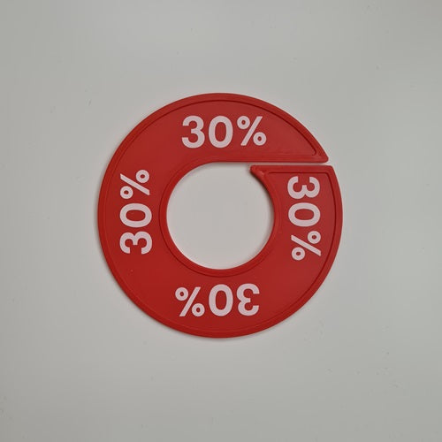 Klika - Taille bague rouge/blanc 30%