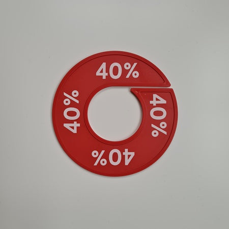 Klika - Taille bague rouge/blanc 40%