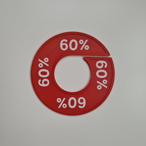 Klika - Taille bague rouge/blanc 60%