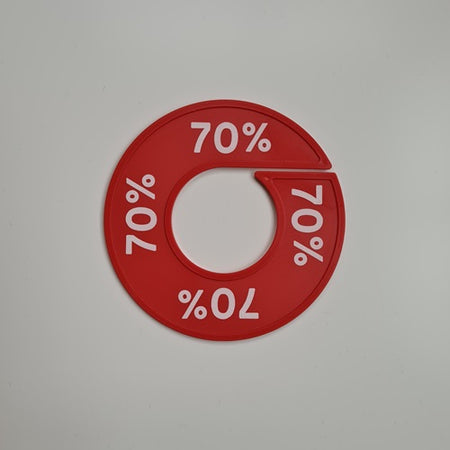 Klika - Taille bague rouge/blanc 70%
