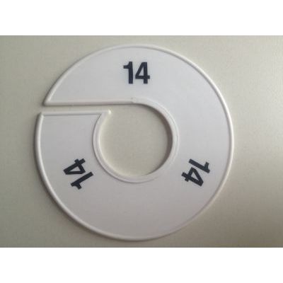 Klika -  Maatring 11cm wit/zwart 14