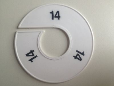 Klika -  Maatring 11cm wit/zwart 14
