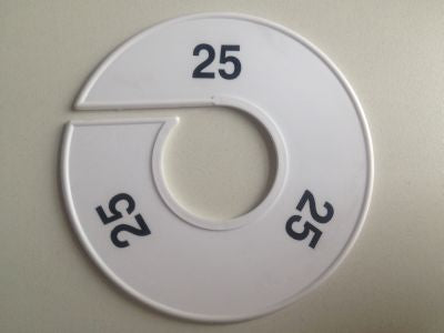 Klika -  Maatring 11cm wit/zwart 25