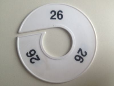 Klika -  Maatring 11cm wit/zwart 26