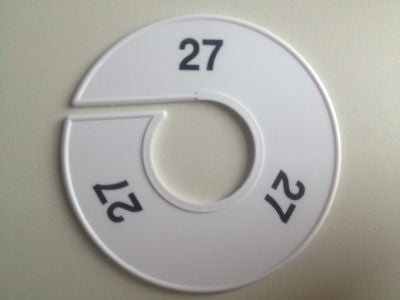 Klika -  Maatring 11cm wit/zwart 27