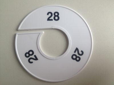 Klika -  Maatring 11cm wit/zwart 28