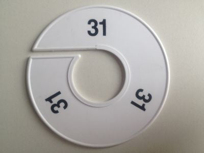 Klika -  Maatring 11cm wit/zwart 31