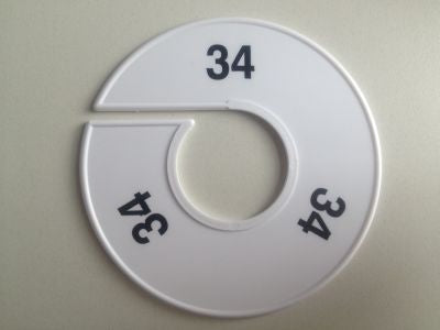 Klika -  Maatring 11cm wit/zwart 34