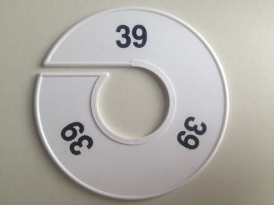 Klika -  Maatring 11cm wit/zwart 39