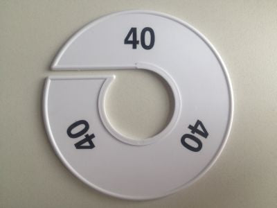 Klika -  Maatring 11cm wit/zwart 40