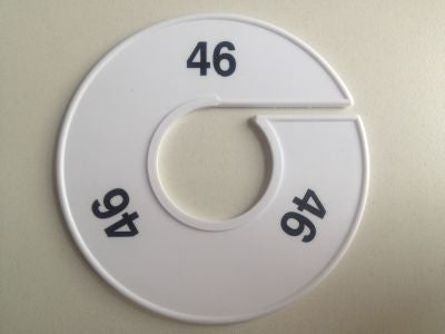 Klika -  Maatring 11 cm wit/zwart 46