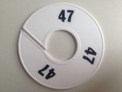 Klika -  Maatring 11 cm wit/zwart 47