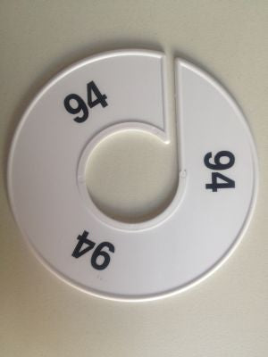 Klika -  Maatring 11 cm wit/zwart 94