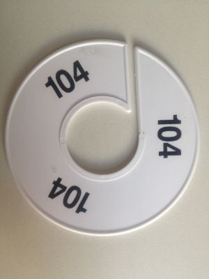 Klika -  Maatring 11 cm wit/zwart 104